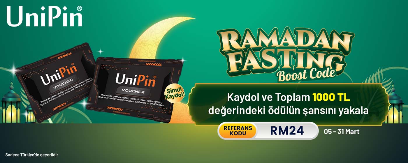 🌙✨ UniPin ile Ramazan FASTing Boost ile Oyun Yolculuğuna Çık✨🌙